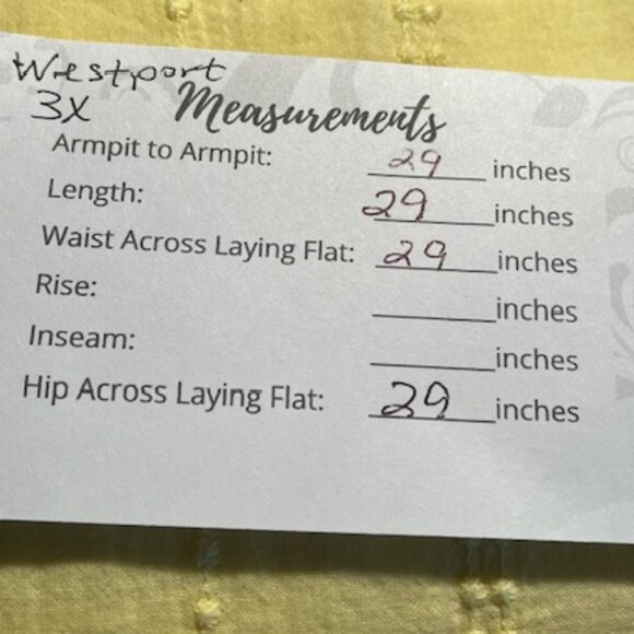 Westport Plus Size Butter Yellow Long Sleeve Button Up Shirt- Size 3X - Picture 11 of 11